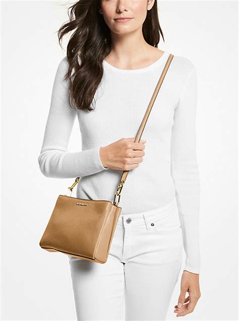 michael kors trisha medium pebbled leather crossbody bag|michael kors trisha crossbody bag.